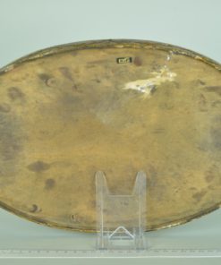 Dienblad cognac kleurig met bloemen - hout