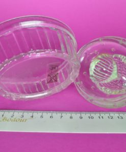Kip op nest - kleurloos glas