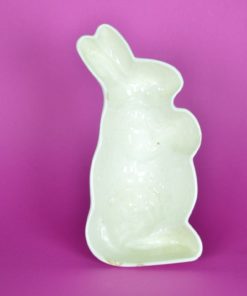 Konijn puddingvorm - wit aardewerk