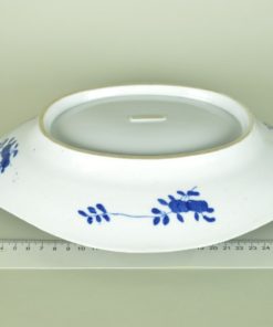 Schaal Japans ovaal blauw en wit - antiek porselein