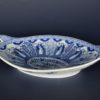 Schaal Japans ovaal blauw en wit - antiek porselein