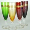 Gekleurde gegraveerde Champagneglazen - set van 4