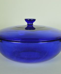 Ovenschaal met deksel Anchor Hocking - kobaltblauw glas