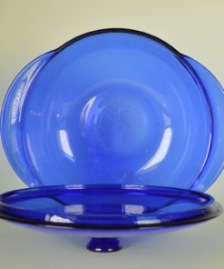 Ovenschaal met deksel Anchor Hocking - kobaltblauw glas
