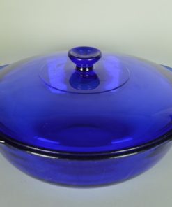 Ovenschaal met deksel Anchor Hocking - kobaltblauw glas