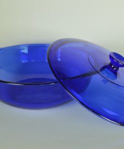 Ovenschaal met deksel Anchor Hocking - kobaltblauw glas - 2 liter