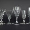 Diverse glazen - glas en kristal, set van 5