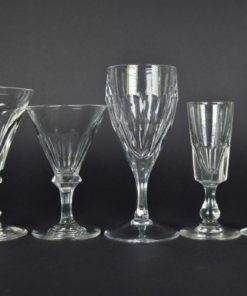 Diverse glazen - glas en kristal, set van 5