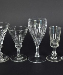 Diverse glazen - glas en kristal - set van 5