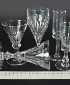 Diverse glazen - glas en kristal - set van 5