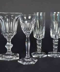 Glazen kristal op zeskantige voet - set van 4