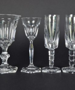 Glazen kristal op zeskantige voet - set van 4