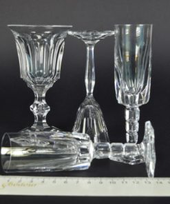 Glazen kristal op zeskantige voet - set van 4