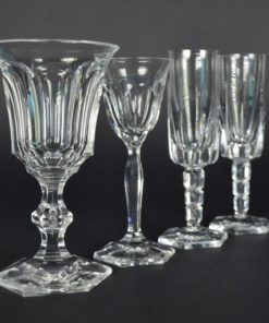 Glazen kristal op zeskantige voet - set van 4